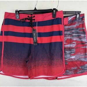 Lars Amadeus Board Shorts Mens 32 Swim Trunks Hybrid Pocket Set NWT